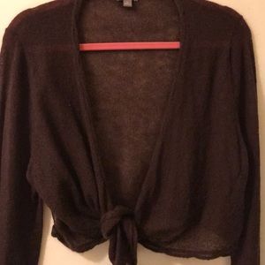 Ann Taylor short tie sweater